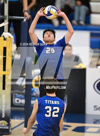 Thumbnail 3 in San Marino vs. Sage Hill (CIF-SS D5 Boys Volleyball Finals) photogallery.