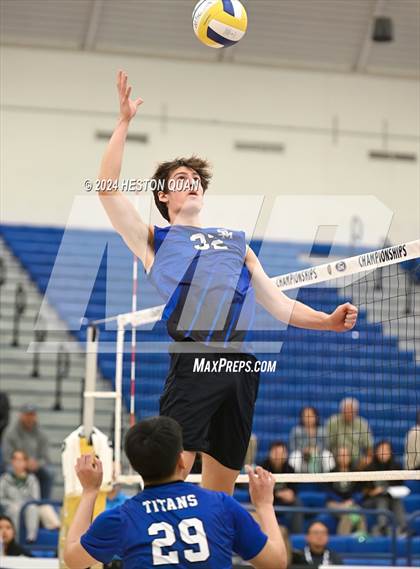 Thumbnail 3 in San Marino vs. Sage Hill (CIF-SS D5 Boys Volleyball Finals) photogallery.
