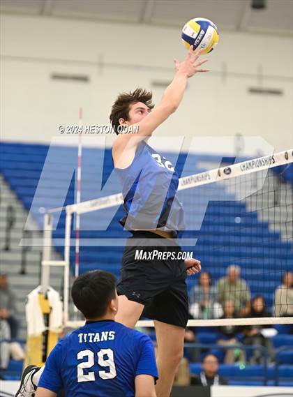 Thumbnail 3 in San Marino vs. Sage Hill (CIF-SS D5 Boys Volleyball Finals) photogallery.