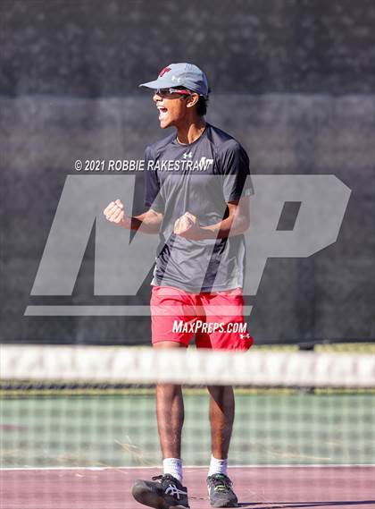 Thumbnail 1 in Lake Travis vs Memorial (UIL 6A Team Tennis Semifinal) photogallery.