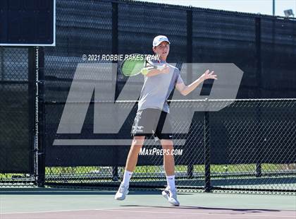 Thumbnail 2 in Lake Travis vs Memorial (UIL 6A Team Tennis Semifinal) photogallery.