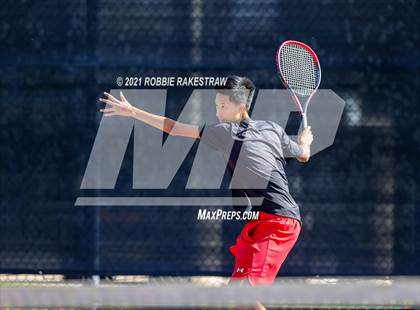Thumbnail 2 in Lake Travis vs Memorial (UIL 6A Team Tennis Semifinal) photogallery.