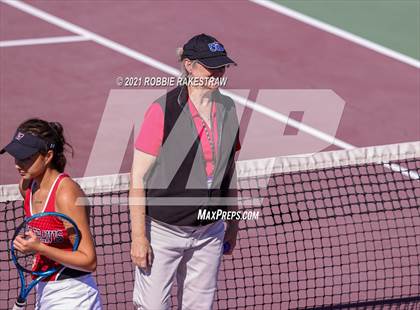 Thumbnail 3 in Lake Travis vs Memorial (UIL 6A Team Tennis Semifinal) photogallery.