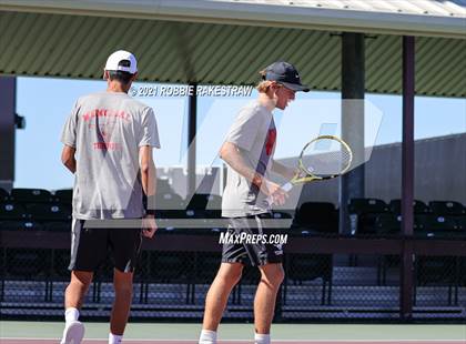 Thumbnail 2 in Lake Travis vs Memorial (UIL 6A Team Tennis Semifinal) photogallery.