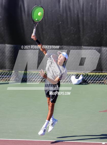 Thumbnail 1 in Lake Travis vs Memorial (UIL 6A Team Tennis Semifinal) photogallery.