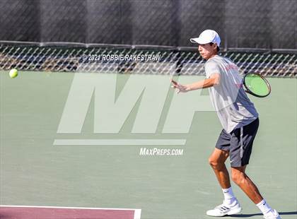 Thumbnail 2 in Lake Travis vs Memorial (UIL 6A Team Tennis Semifinal) photogallery.