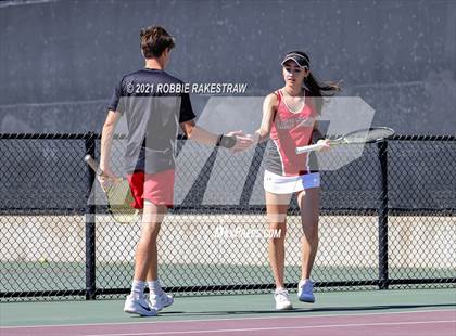Thumbnail 3 in Lake Travis vs Memorial (UIL 6A Team Tennis Semifinal) photogallery.
