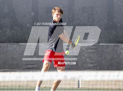 Thumbnail 3 in Lake Travis vs Memorial (UIL 6A Team Tennis Semifinal) photogallery.
