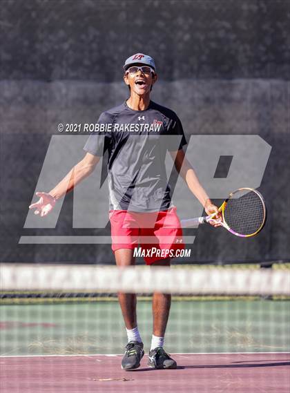 Thumbnail 2 in Lake Travis vs Memorial (UIL 6A Team Tennis Semifinal) photogallery.