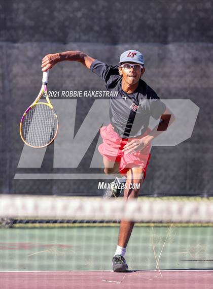 Thumbnail 2 in Lake Travis vs Memorial (UIL 6A Team Tennis Semifinal) photogallery.
