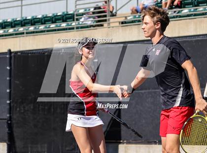 Thumbnail 3 in Lake Travis vs Memorial (UIL 6A Team Tennis Semifinal) photogallery.