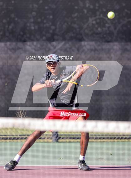 Thumbnail 1 in Lake Travis vs Memorial (UIL 6A Team Tennis Semifinal) photogallery.