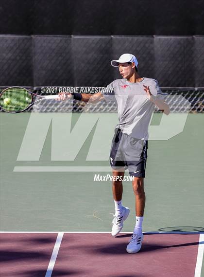 Thumbnail 1 in Lake Travis vs Memorial (UIL 6A Team Tennis Semifinal) photogallery.