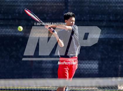 Thumbnail 2 in Lake Travis vs Memorial (UIL 6A Team Tennis Semifinal) photogallery.