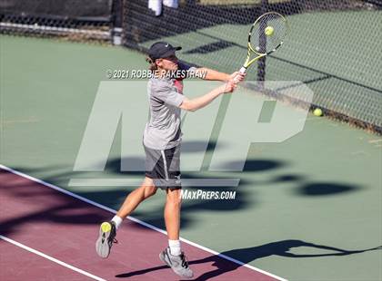 Thumbnail 2 in Lake Travis vs Memorial (UIL 6A Team Tennis Semifinal) photogallery.