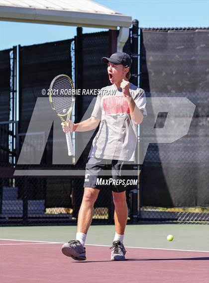 Thumbnail 3 in Lake Travis vs Memorial (UIL 6A Team Tennis Semifinal) photogallery.