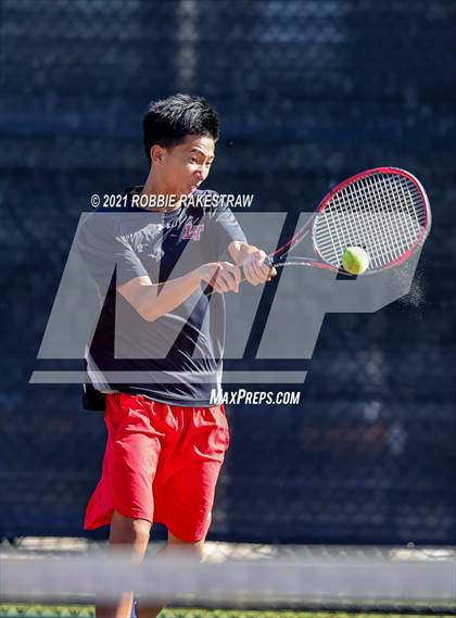 Thumbnail 1 in Lake Travis vs Memorial (UIL 6A Team Tennis Semifinal) photogallery.