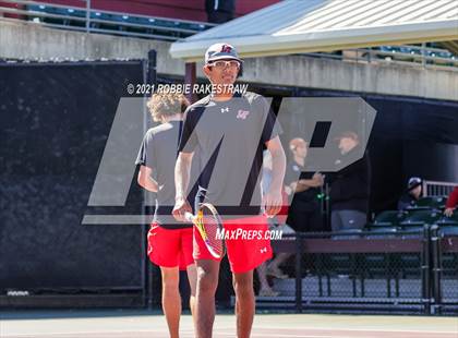 Thumbnail 2 in Lake Travis vs Memorial (UIL 6A Team Tennis Semifinal) photogallery.