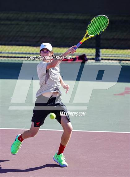 Thumbnail 1 in Lake Travis vs Memorial (UIL 6A Team Tennis Semifinal) photogallery.