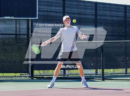 Thumbnail 2 in Lake Travis vs Memorial (UIL 6A Team Tennis Semifinal) photogallery.