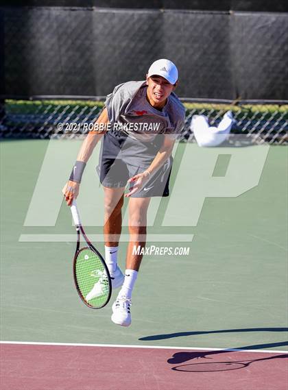 Thumbnail 2 in Lake Travis vs Memorial (UIL 6A Team Tennis Semifinal) photogallery.
