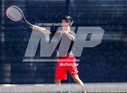 Thumbnail 2 in Lake Travis vs Memorial (UIL 6A Team Tennis Semifinal) photogallery.