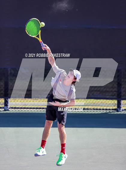 Thumbnail 2 in Lake Travis vs Memorial (UIL 6A Team Tennis Semifinal) photogallery.