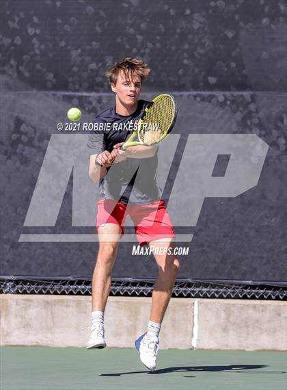 Thumbnail 2 in Lake Travis vs Memorial (UIL 6A Team Tennis Semifinal) photogallery.