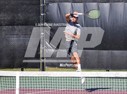 Thumbnail 3 in Lake Travis vs Memorial (UIL 6A Team Tennis Semifinal) photogallery.