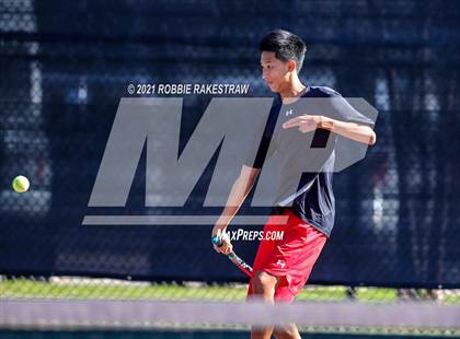 Thumbnail 3 in Lake Travis vs Memorial (UIL 6A Team Tennis Semifinal) photogallery.