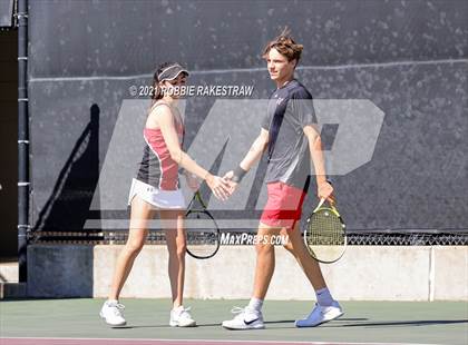 Thumbnail 3 in Lake Travis vs Memorial (UIL 6A Team Tennis Semifinal) photogallery.