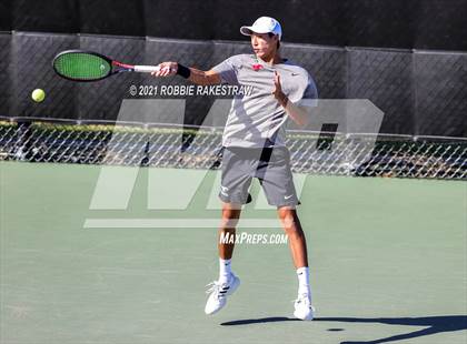 Thumbnail 2 in Lake Travis vs Memorial (UIL 6A Team Tennis Semifinal) photogallery.