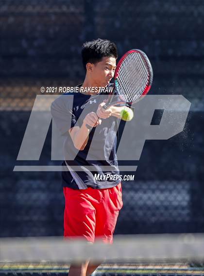 Thumbnail 1 in Lake Travis vs Memorial (UIL 6A Team Tennis Semifinal) photogallery.