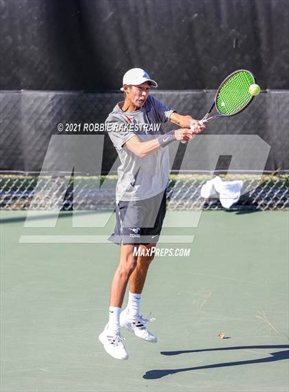 Thumbnail 3 in Lake Travis vs Memorial (UIL 6A Team Tennis Semifinal) photogallery.