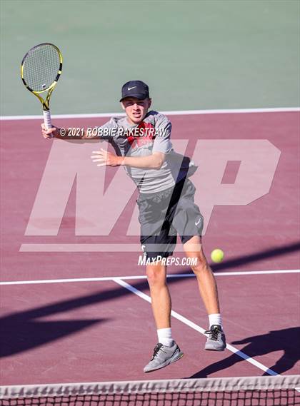 Thumbnail 3 in Lake Travis vs Memorial (UIL 6A Team Tennis Semifinal) photogallery.