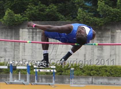 Thumbnail 2 in CIF NCS Masters Track & Field Championships (Boys High Jump) photogallery.