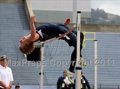 Thumbnail 2 in CIF NCS Masters Track & Field Championships (Boys High Jump) photogallery.