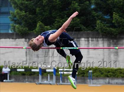 Thumbnail 3 in CIF NCS Masters Track & Field Championships (Boys High Jump) photogallery.