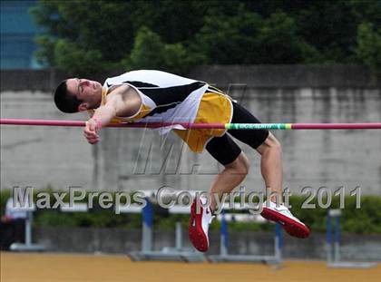 Thumbnail 1 in CIF NCS Masters Track & Field Championships (Boys High Jump) photogallery.