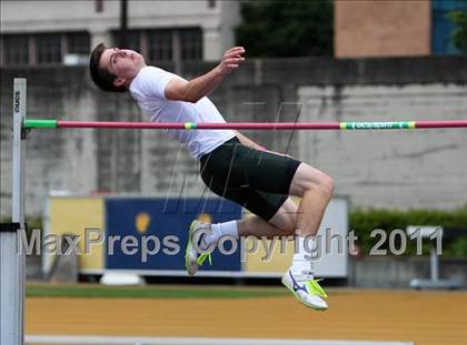 Thumbnail 2 in CIF NCS Masters Track & Field Championships (Boys High Jump) photogallery.