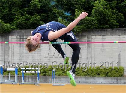 Thumbnail 2 in CIF NCS Masters Track & Field Championships (Boys High Jump) photogallery.