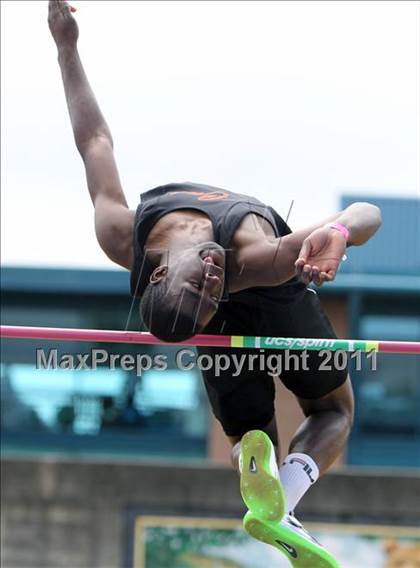 Thumbnail 1 in CIF NCS Masters Track & Field Championships (Boys High Jump) photogallery.