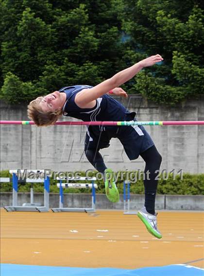 Thumbnail 1 in CIF NCS Masters Track & Field Championships (Boys High Jump) photogallery.