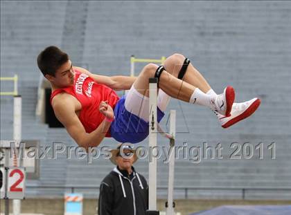 Thumbnail 1 in CIF NCS Masters Track & Field Championships (Boys High Jump) photogallery.