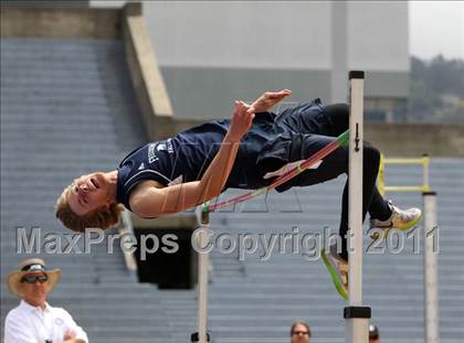 Thumbnail 3 in CIF NCS Masters Track & Field Championships (Boys High Jump) photogallery.