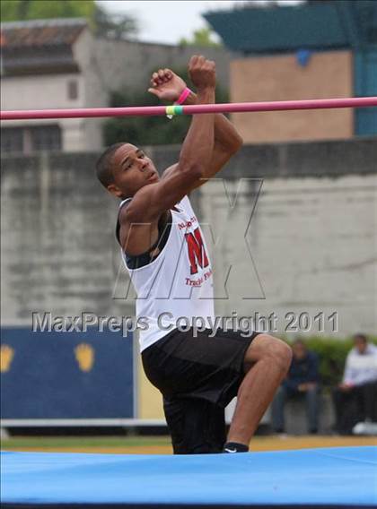 Thumbnail 1 in CIF NCS Masters Track & Field Championships (Boys High Jump) photogallery.