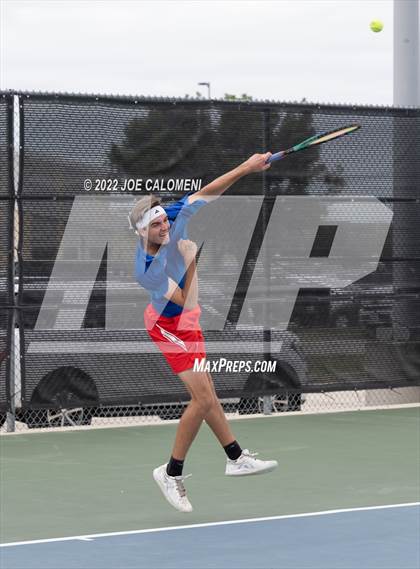 Thumbnail 2 in Westlake vs Plano West (UIL 6A Boys Doubles Tennis State Semifinal) photogallery.