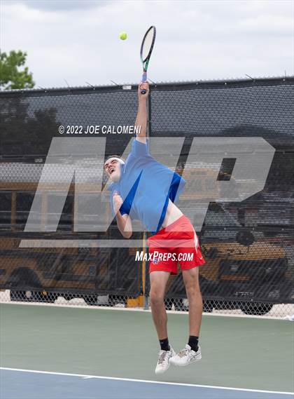 Thumbnail 3 in Westlake vs Plano West (UIL 6A Boys Doubles Tennis State Semifinal) photogallery.