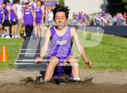 Thumbnail 1 in JV: Jesuit @ Sunset (Long Jump) photogallery.