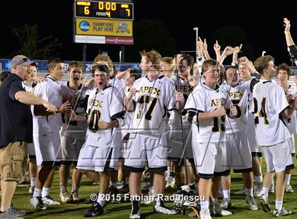 Thumbnail 2 in Charlotte Catholic vs. Apex (NCHSAA 4A Final) photogallery.
